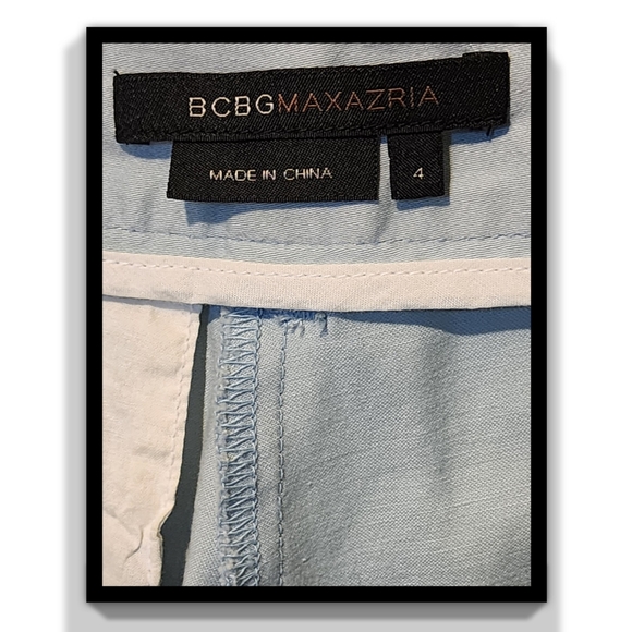 BCBGMaxAzria Side Piping Stripe Cotton Capri Pants - Picture 8 of 16